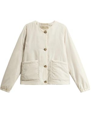 Woolrich Button-Fastening Patch-Pocket Jacket - White