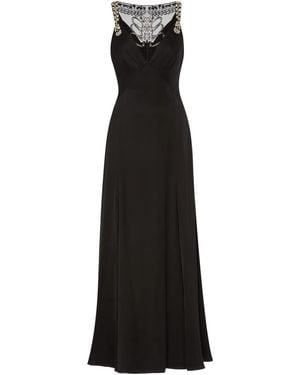 Temperley London Vネック マキシドレス - ブラック