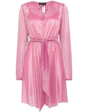 Talbot Runhof Lurex Mini Dress - Pink