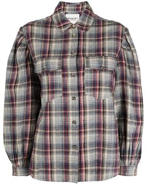 Isabel Marant Lidzy Puff-Sleeve Shirt - Natural