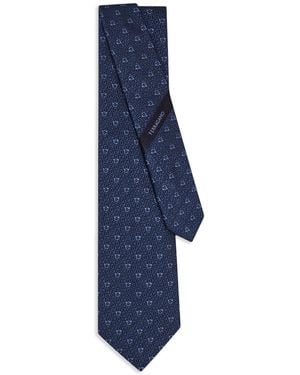 Ferragamo Gancini Jacquard Tie - Blue