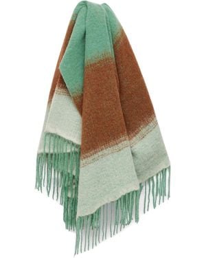 Rodebjer Beau Fringed Scarf - Green