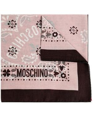 Moschino Logo-Detail Scarf - Pink