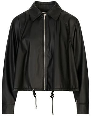 MEIMEIJ Zip-Up Leather Jacket - Black