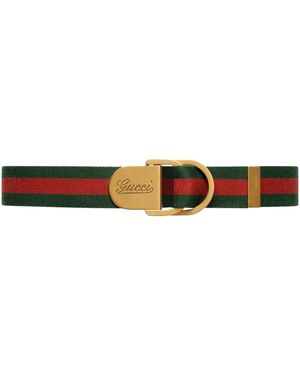 Gucci Web Belt - Green