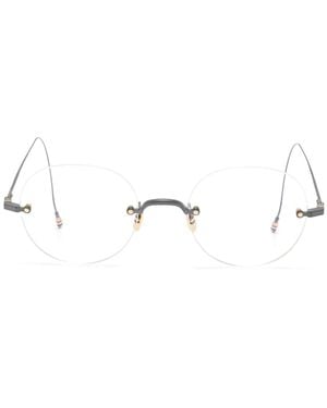 Thom Browne Occhiali Tondi - Bianco