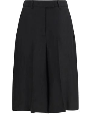 Lardini Belt-Loop Bermuda Shorts - Black