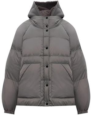 Yves Salomon Daunenjacke Mit Kapuze - Grau