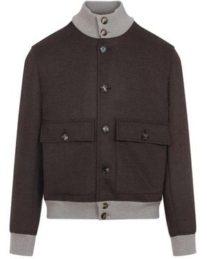 Brunello Cucinelli Wollen Bomberjack - Grijs