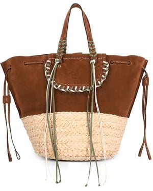 CUBA LAB Bolero Suede Tote Bag - Brown