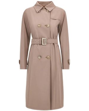 Herno Gabardina Con Doble Botonadura - Neutro