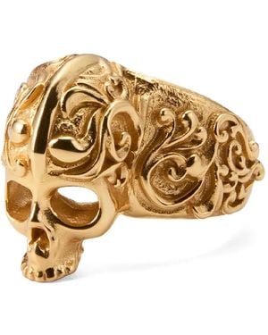 Emanuele Bicocchi Large Skull Ring - Metallic