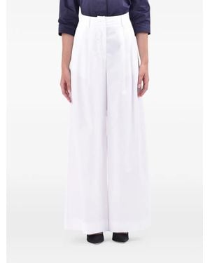 Blanca Vita Flared High-Waist Trousers - White