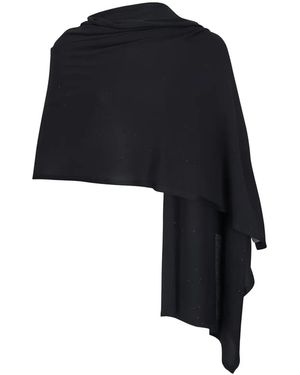 Kinross Cashmere Pañuelo Brillante - Negro