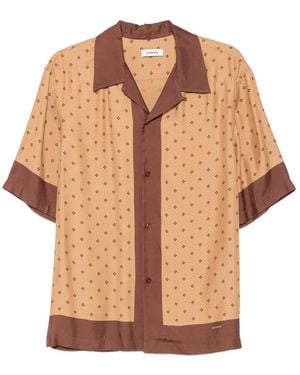 Sandro Monogram-Pattern Shirt - Natural