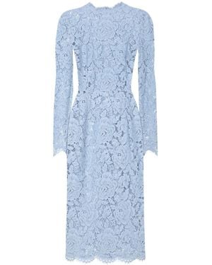 Dolce & Gabbana コルドネットレース ドレス - ブルー