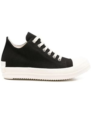 Rick Owens Lace-Up Low-Top Sneakers - Black