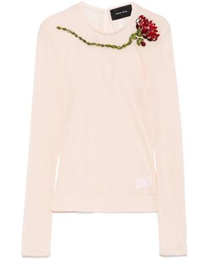 Simone Rocha Mesh Top - Natural
