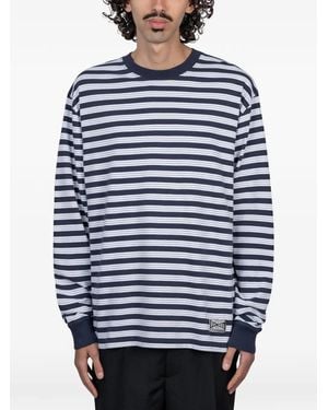 by Parra Striped Long Sleeve T-Shirt - Blue