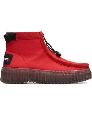 Clarks X Eastpak Torhill Zip Boots - Red