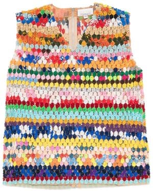 Ashish Sequin Embellishment Tank Top - Gray