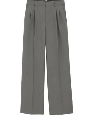 Ami Paris New Wool Low Waist Wide Pants - Gray