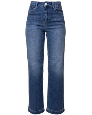 Liu Jo Flared Jeans With Rhinestones - Blue