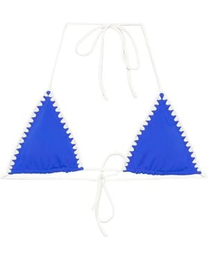 Leslie Amon Top De Bikini Lucy Sobrehilado - Azul