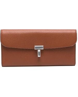 TOTEME Portefeuille En Cuir Grainé - Brown