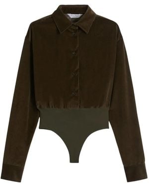 Max Mara Velvet shirt bodysuit - Verde