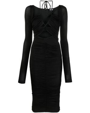Versace Jeans Couture Vestido corto con cordones - Negro