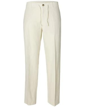 SELECTED Drawstring Trousers - White
