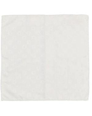 Brunello Cucinelli Floral-Jacquard Scarf - White