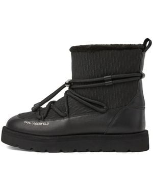 KARL LAGERFELD Thermo Mid-Lace Boots - Black