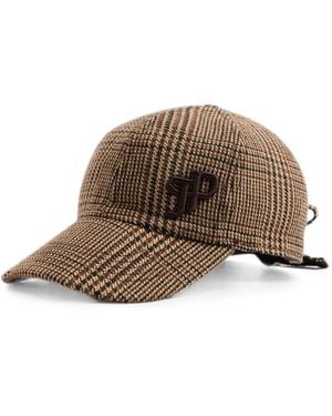 Patou Check-Pattern Knot Baseball Cap - Brown