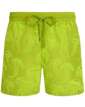 Vilebrequin Jellyfish-Print Swim Shorts - Green