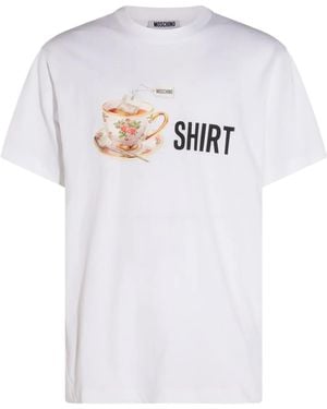 Moschino Teacup-Print T-Shirt - White