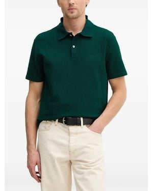 Guess Logo-Embroidered Cotton Polo Shirt - Green