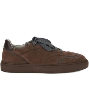 Brunello Cucinelli Monili Sneakers mit Kettendetail - Braun