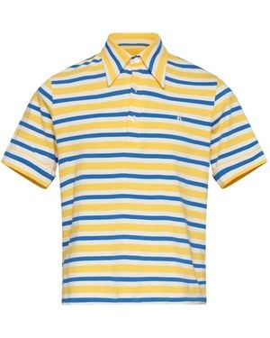MM6 by Maison Margiela Striped Short-Sleeve Polo Shirt - Yellow