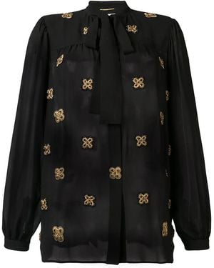 Saint Laurent Silk Shirt - Black