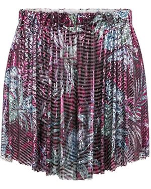 Rabanne Palm-Tree-Print Shorts - Purple