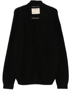 Frenckenberger Grob Gestrickter Cardigan - Schwarz