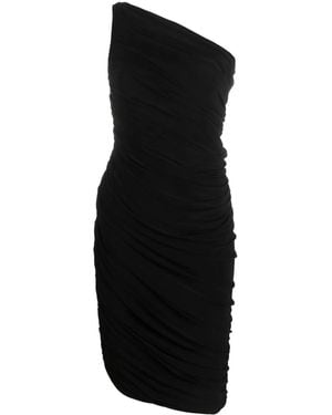 Norma Kamali Diana One-shoulder Stretch-woven Maxi Dress - Black
