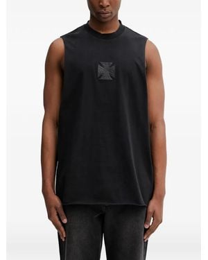Vetements Logo-Patch Tank - Black