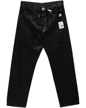 Maison Mihara Yasuhiro Two-Tone Coated Jeans - Black