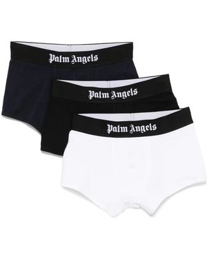 Palm Angels Logo-Waistband Boxers (Pack Of Three) - Black