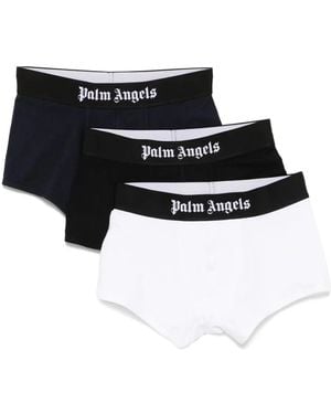 Palm Angels Logo-Waistband Boxers (Pack Of Three) - Black