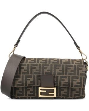 Fendi Bolso de hombro Baguette mediano - Metálico