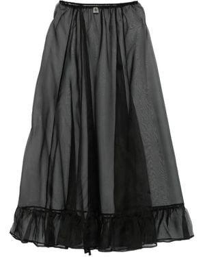 THE GARMENT Gonna Midi Con Ruches - Nero